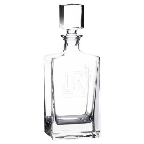 810ml Rectangle Glass Decanter with Printed Gift Box
