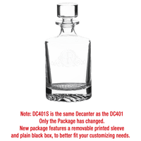 Thumbnail for 810ml Rectangle Glass Decanter with Black Gift Box and Printed Paper Sleeve (Same as DC351S with Printed Box)