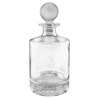 850ml Round Golf Glass Decanter in a Black Gift Box with Printed Paper Sleeve  (Decanter Only)
