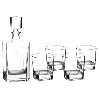 810ml Rectangle Glass Decanter with Printed Gift Box
