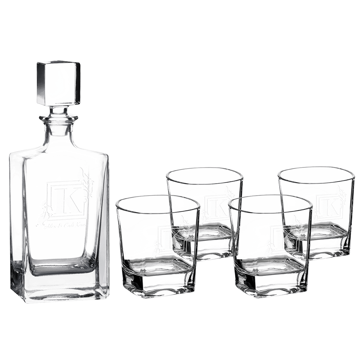 810ml Rectangle Glass Decanter with Printed Gift Box