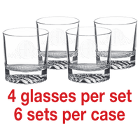 Thumbnail for 8 oz. Rectangle Rocks Glasses in a Gift Box (Same Glass as the DCG351 Decanter Set) Sold in Sets of 4, 6 Sets Per Case  (Gift Box has a White Sleeve)