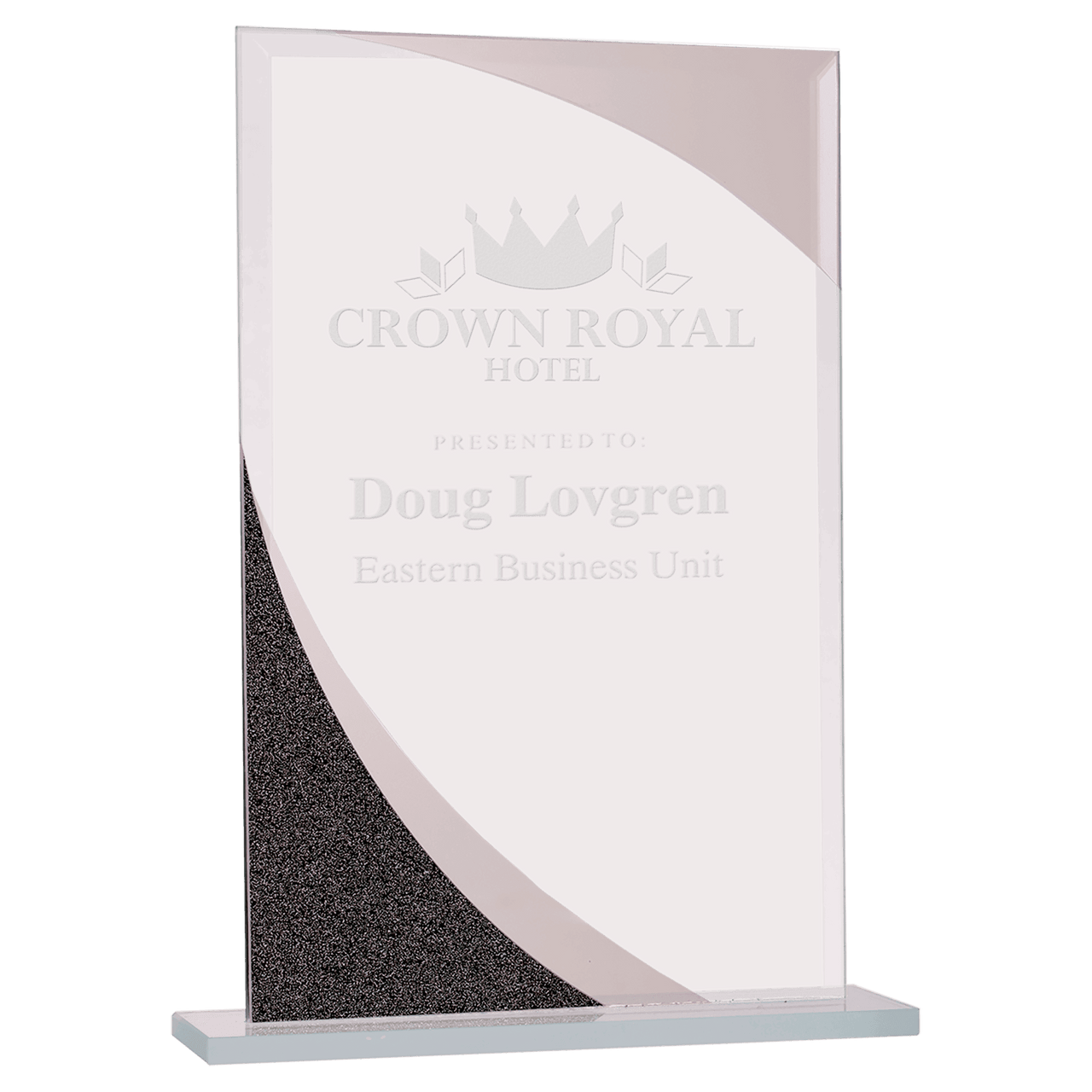 7 1/2" Rectangle Designer Glass Award