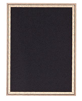 7" x 10" Black/Gold Brass Plated Steel Florentine Plaque Plate