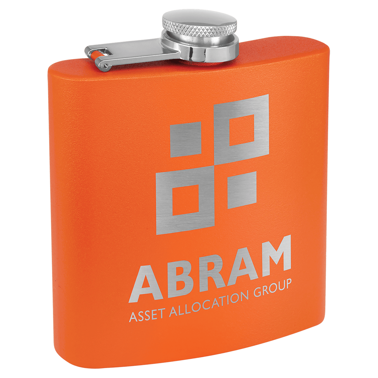 6 oz. Matte Red Powder Coated Laserable Stainless Steel Flask