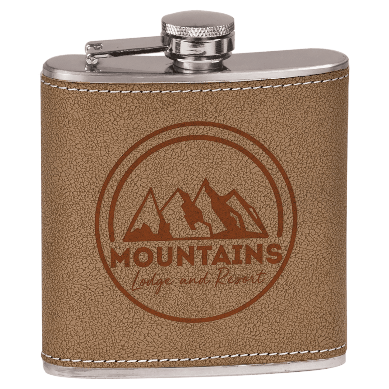 6 oz. Matte Pink Laserable Stainless Steel Flask