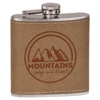 Thumbnail for 6 oz. Matte Pink Laserable Stainless Steel Flask