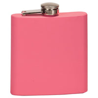 Thumbnail for 6 oz. Matte Pink Laserable Stainless Steel Flask