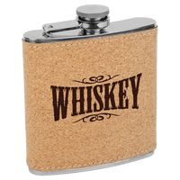 Thumbnail for 6oz. Cork Stainless Steel Flask