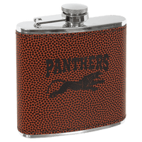 Thumbnail for 6 oz. Basketball Laserable Leatherette Stainless Steel Flask