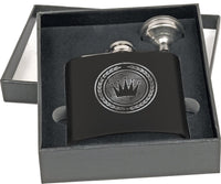 Thumbnail for 6 oz. Matte Black Flask Set in Black Presentation Box