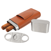 Thumbnail for Basketball Laserable Leatherette Cigar Case with Cutter