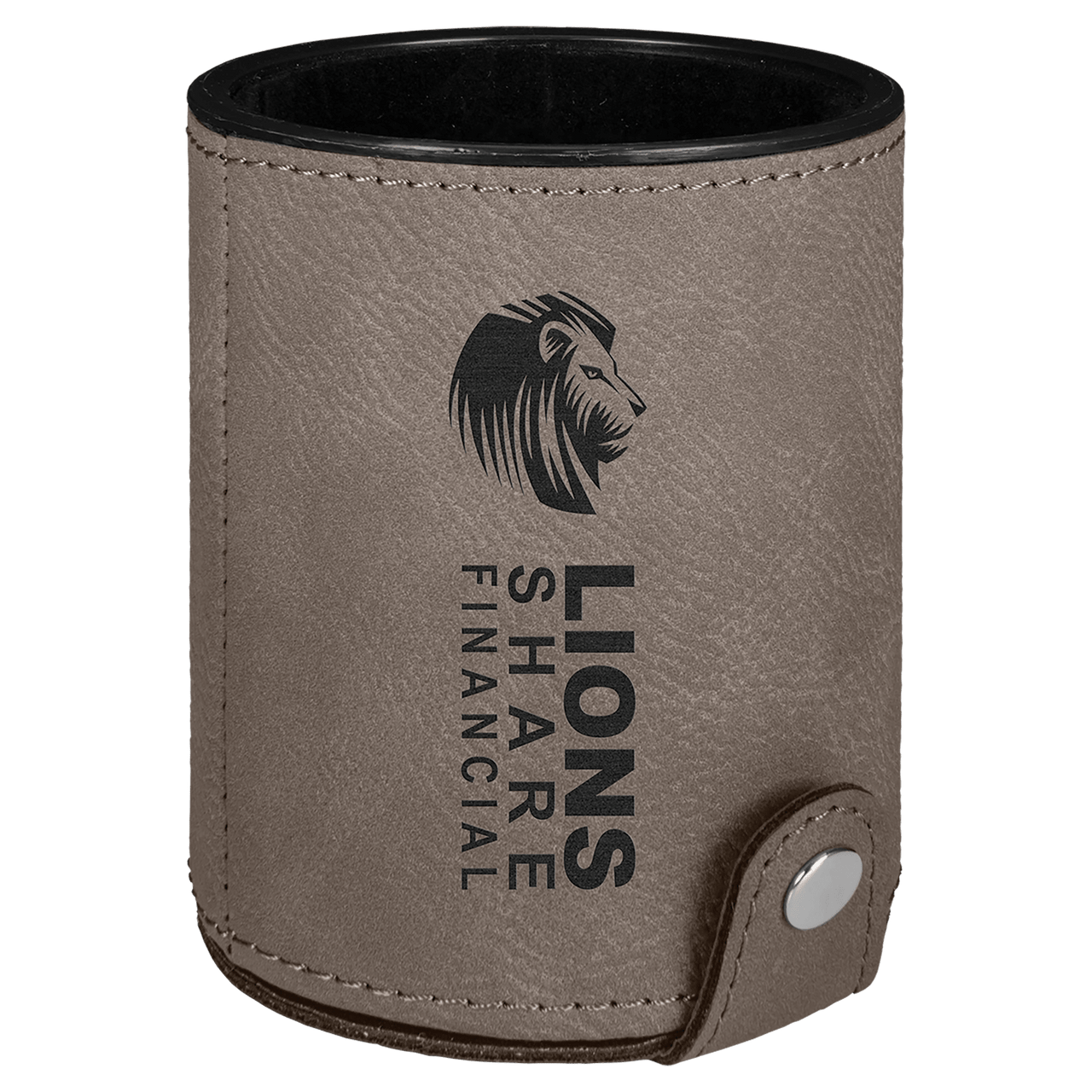 Dark Brown Laserable Leatherette Dice Cup with 5 Dice