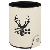 Thumbnail for Dark Brown Laserable Leatherette Dice Cup with 5 Dice