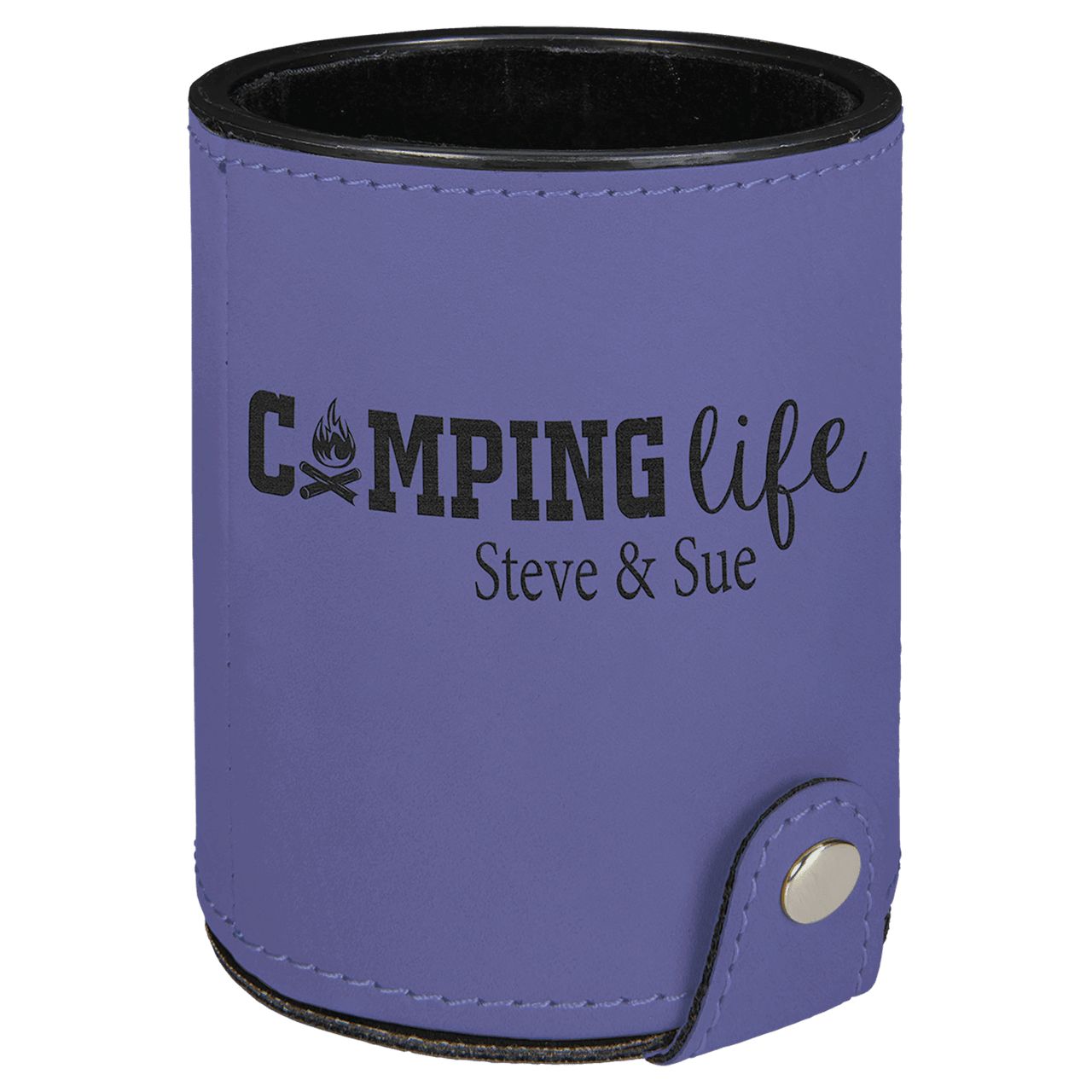 Dark Brown Laserable Leatherette Dice Cup with 5 Dice