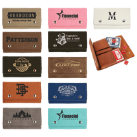 Thumbnail for Dark Brown Laserable Leatherette Card & Dice Set