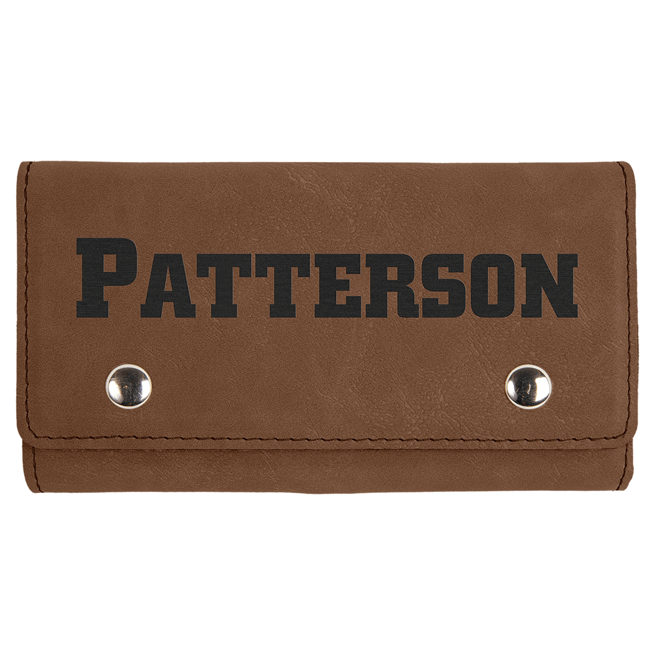Dark Brown Laserable Leatherette Card & Dice Set