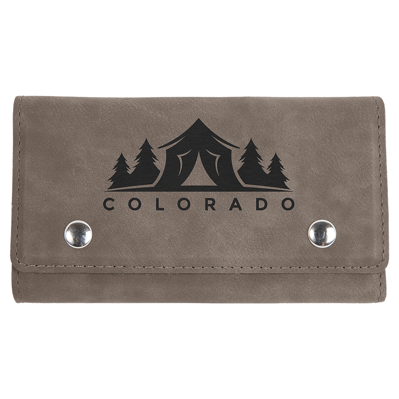 Dark Brown Laserable Leatherette Card & Dice Set