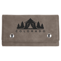 Thumbnail for Dark Brown Laserable Leatherette Card & Dice Set