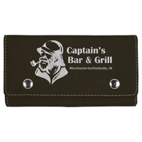 Thumbnail for Dark Brown Laserable Leatherette Card & Dice Set