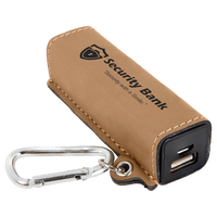 Thumbnail for Rawhide Laserable Leatherette 2200 mAh Power Bank with USB Cord