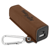 Thumbnail for Rawhide Laserable Leatherette 2200 mAh Power Bank with USB-C Cord