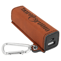 Thumbnail for Rawhide Laserable Leatherette 2200 mAh Power Bank with USB Cord