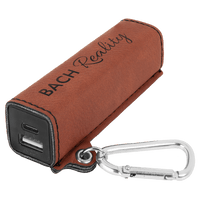 Thumbnail for Rawhide Laserable Leatherette 2200 mAh Power Bank with USB-C Cord