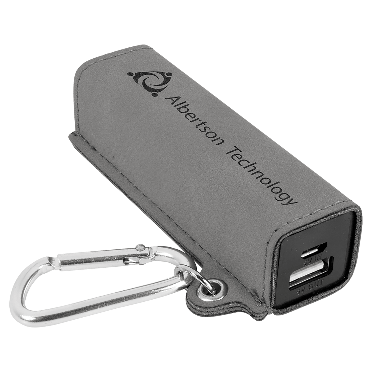 Rawhide Laserable Leatherette 2200 mAh Power Bank with USB Cord