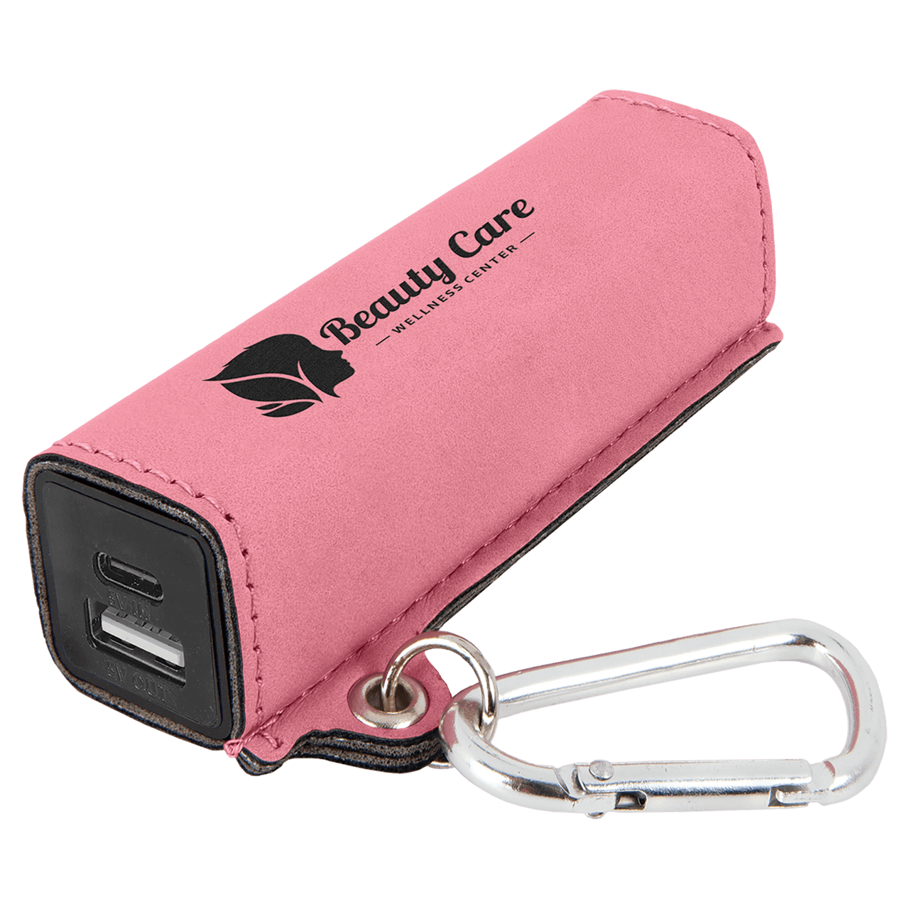 Rawhide Laserable Leatherette 2200 mAh Power Bank with USB-C Cord