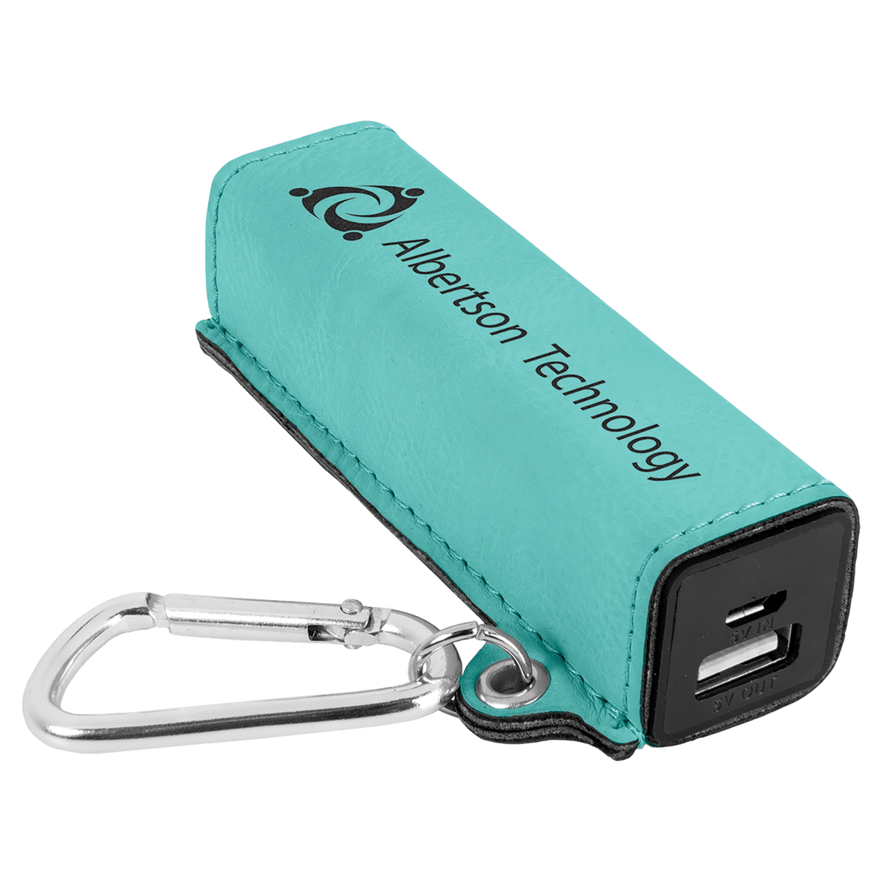 Rawhide Laserable Leatherette 2200 mAh Power Bank with USB Cord