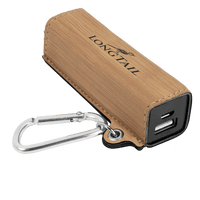 Thumbnail for Rawhide Laserable Leatherette 2200 mAh Power Bank with USB Cord