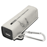Thumbnail for Rawhide Laserable Leatherette 2200 mAh Power Bank with USB Cord
