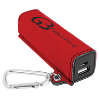Thumbnail for Rawhide Laserable Leatherette 2200 mAh Power Bank with USB Cord