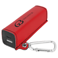 Thumbnail for Rawhide Laserable Leatherette 2200 mAh Power Bank with USB-C Cord