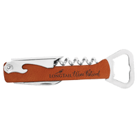Thumbnail for Dark Brown Laserable Leatherette Wine Bottle Opener