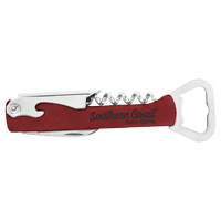 Thumbnail for Dark Brown Laserable Leatherette Wine Bottle Opener
