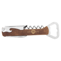 Thumbnail for Rustic/Gold Laserable Leatherette Wine Bottle Opener