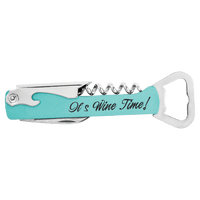 Thumbnail for Dark Brown Laserable Leatherette Wine Bottle Opener