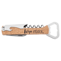 Thumbnail for Dark Brown Laserable Leatherette Wine Bottle Opener