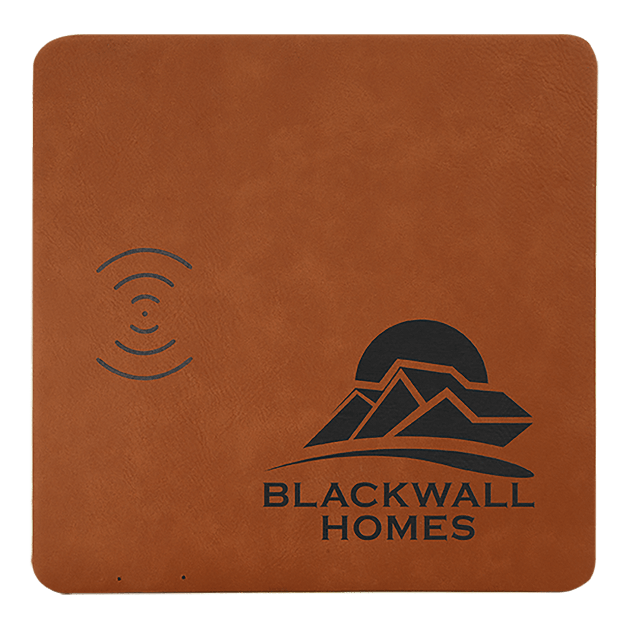 8" x 8" Gray Laserable Leatherette Phone Charging Mat