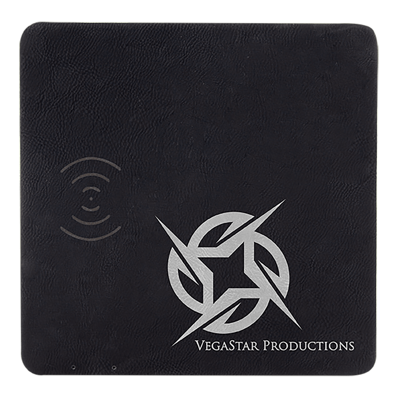 8" x 8" Gray Laserable Leatherette Phone Charging Mat
