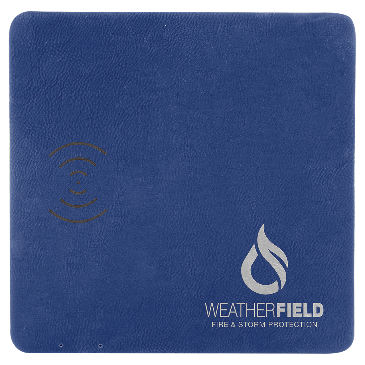 8" x 8" Gray Laserable Leatherette Phone Charging Mat