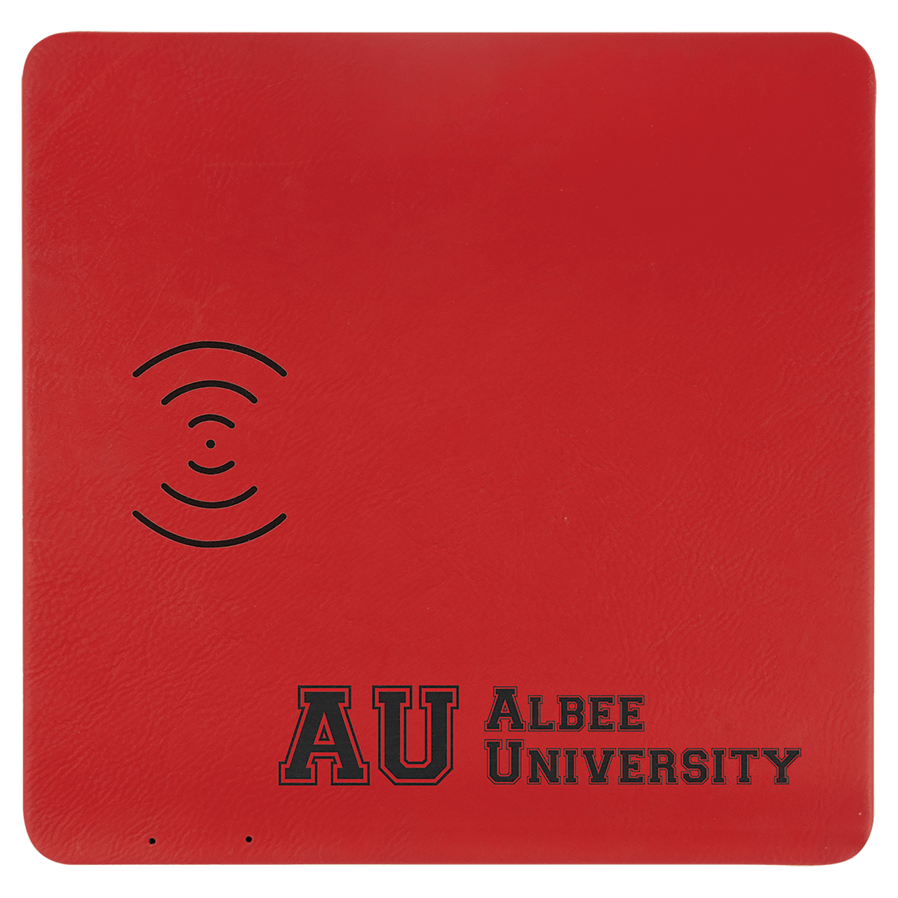 8" x 8" Gray Laserable Leatherette Phone Charging Mat