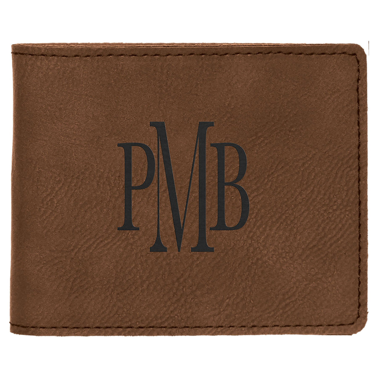 4 1/2" x 3 1/2" Rawhide Laserable Leatherette Bifold Wallet