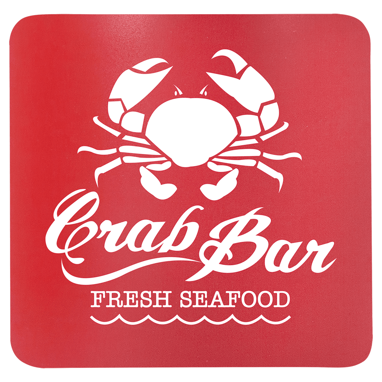 3 3/4" Round Red/White Silicone Coaster