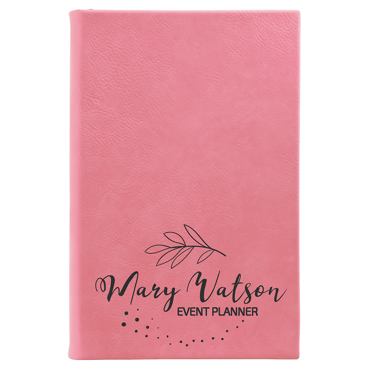 5 1/4" x 8 1/4" Light Brown Laserable Leatherette Sketch Book with Unlined  Notepad
