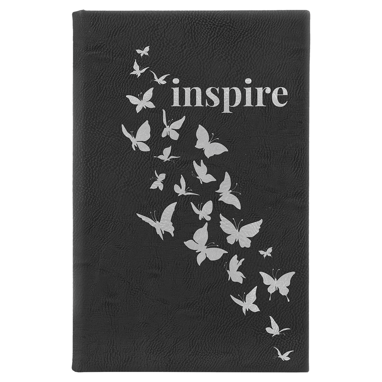 5 1/4" x 8 1/4" Light Brown Laserable Leatherette Sketch Book with Unlined  Notepad
