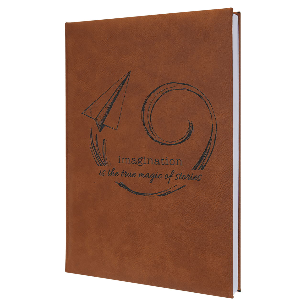 7" x 9 3/4" Rawhide Laserable Leatherette Journal with Lined Notepad