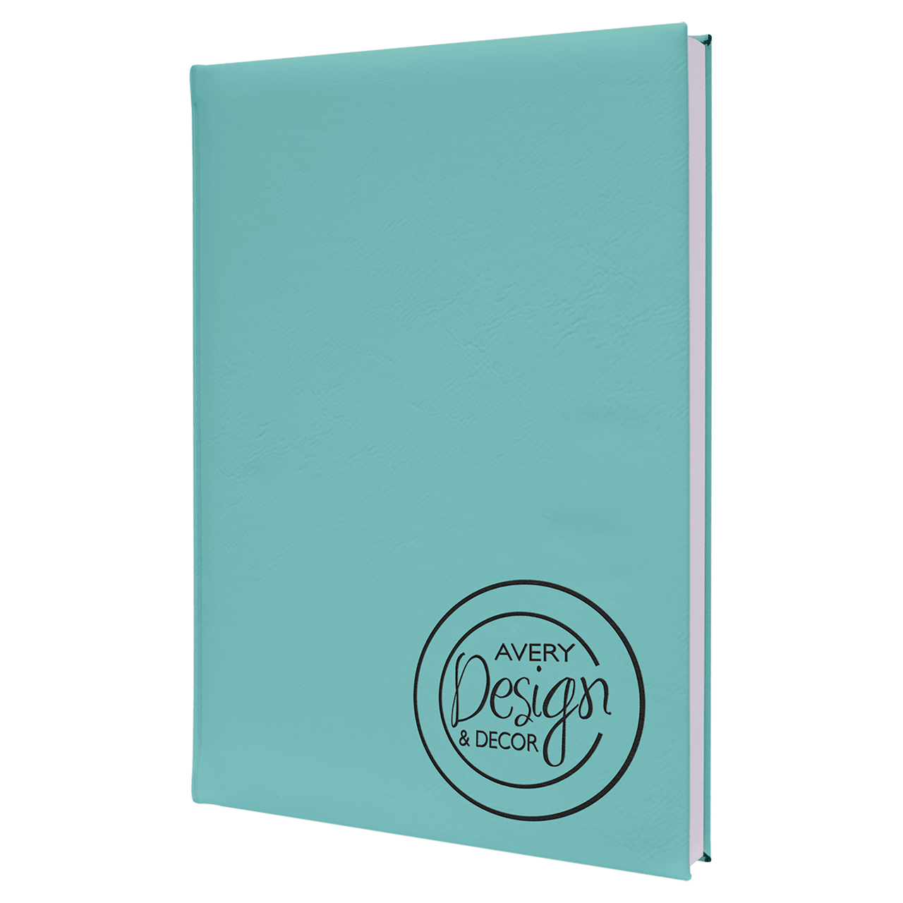 7" x 9 3/4" Dark Brown Laserable Leatherette Sketch Book with Unlined Notepad